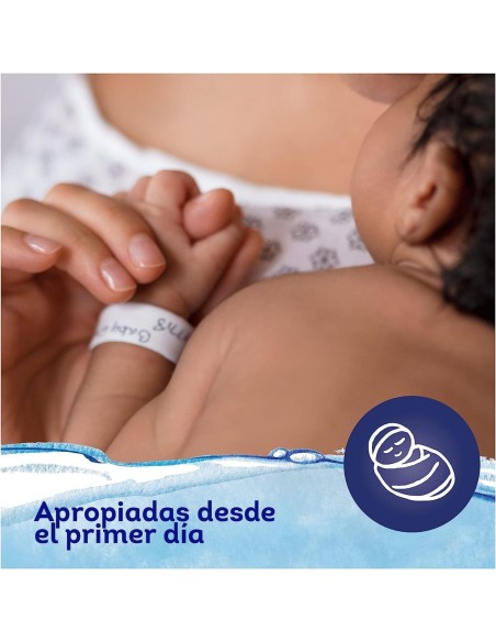 Bebé con pañales Dodot Bebé-Seco Talla 6 y toallitas Dodot