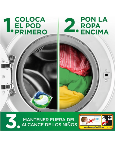 Pods Color 12 uds detergente 3 en 1 | Ariel - Nappy.es