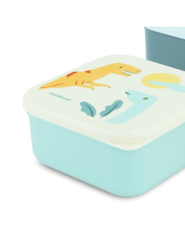 Cajitas para almuerzo sanckbox-3 Jurassic +6M. Miniland