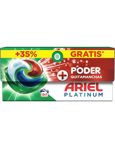 Pods Extra Poder 19 + 7 uds detergente  3 en 1 | Ariel - Nappy.es
