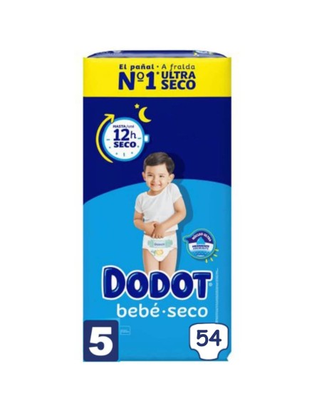 Pañales talla 5 con 54uds bebé-seco ( 11 - 16 Kg ) Dodot
