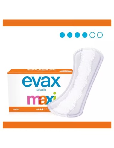 evax-salvaslip-maxi-40uds-2.jpg – Vista individual de un salvaslip Maxi.