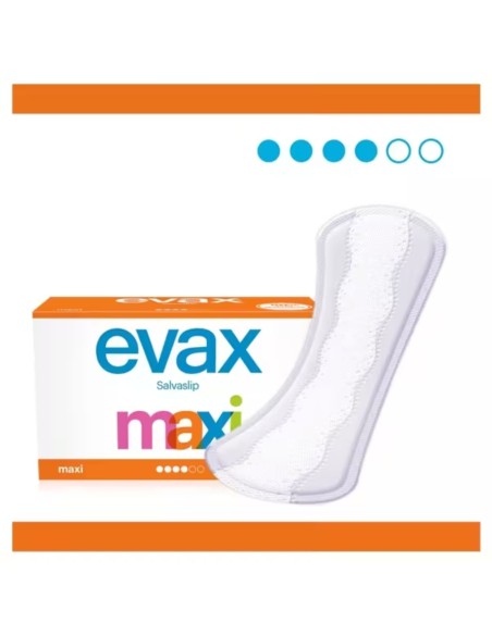evax-salvaslip-maxi-40uds-2.jpg – Vista individual de un salvaslip Maxi.
