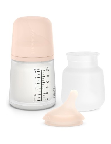 pack-biberon-anticolicos-zerozero-180ml-suavinex-2.jpg – Detalle del sistema anticólicos con bolsa interior.