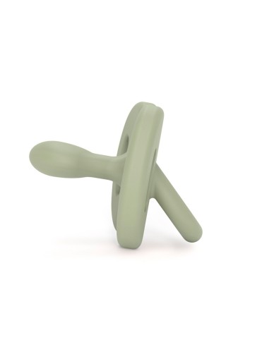 chupete-silicona-anatomica-sxpro-essence-verde-0-6m-suavinex-2.jpg – Vista lateral con tetina anatómica.