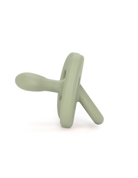 chupete-silicona-anatomica-sxpro-essence-verde-0-6m-suavinex-2.jpg – Vista lateral con tetina anatómica.