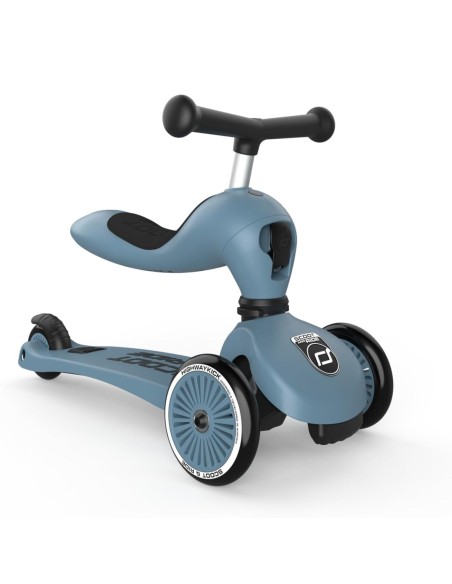 patinete-2-en-1-highwaykick-1.jpg – Vista frontal en modo patinete.