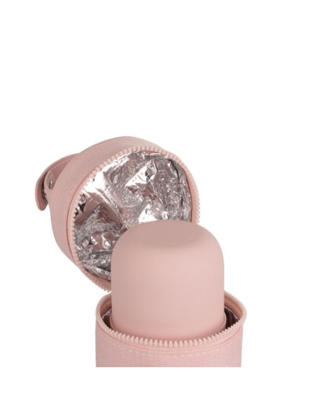 bolsa-isotermica-thermibag-rosa-500ml-miniland-3.jpg – Vista lateral con cremallera.
