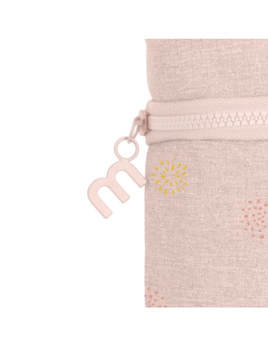 bolsa-isotermica-thermibag-rosa-500ml-miniland-5.jpg – Bolsa junto a biberón estándar.