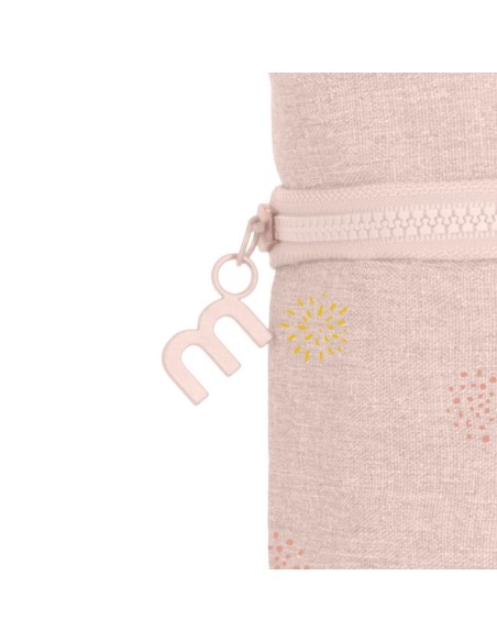 bolsa-isotermica-thermibag-rosa-500ml-miniland-5.jpg – Bolsa junto a biberón estándar.