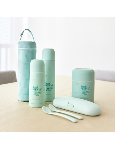 bolsa-isotermica-thermibag-verde-500ml-miniland-1.jpg – Vista frontal de la Thermibag verde.