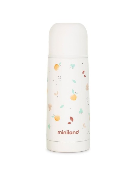 termo-liquidos-blanco-350ml-miniland-1.jpg – Vista frontal del termo blanco.