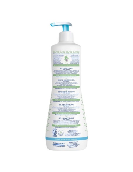 gel-bano-suave-750ml-mustela-2.jpg – Textura del gel espumoso.