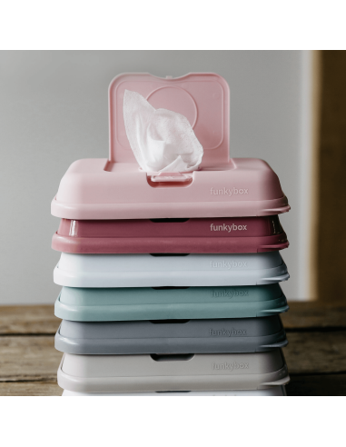 Caja viaje toallitas beige lunita Funkybox