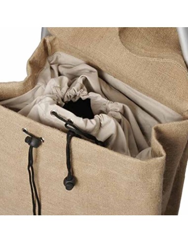 carro-compra-go-two-saco-marron-playmarket-3.jpg – Vista lateral mostrando ruedas todoterreno.