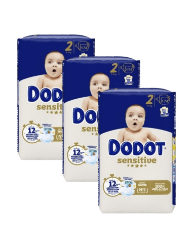 Dodot Sensitive Talla 2 (522 uds) - Pack 3 Cajas | Nappy