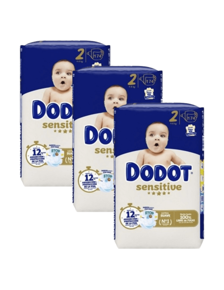 Dodot Sensitive Talla 2 (522 uds) - Pack 3 Cajas | Nappy