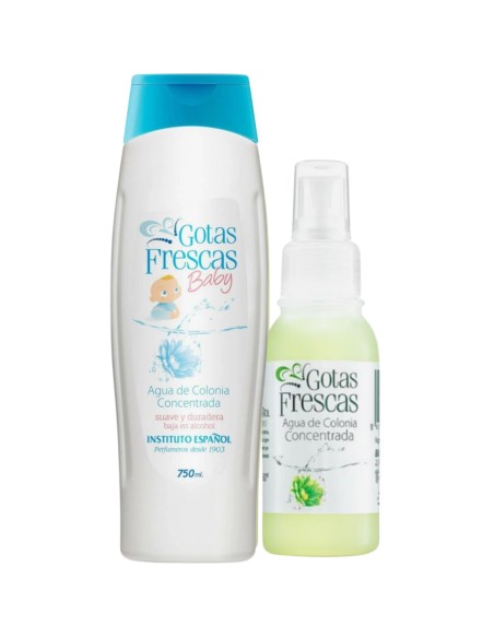 Pack colonia gotas frescas 750ml + 80ml | Instituto Español - Nappy.es