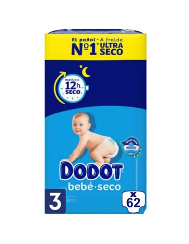 Pañales Dodot Talla 3 62Unidades - De 6 a 10 kg - [OFERTAS DODOT]