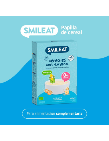 Papilla cereales sin gluten con quinoa | Smileat - Nappy.es