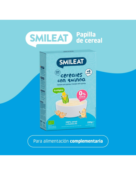 Papilla cereales sin gluten con quinoa | Smileat - Nappy.es