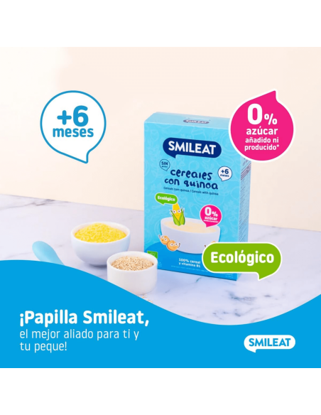 Papilla cereales sin gluten con quinoa | Smileat - Nappy.es