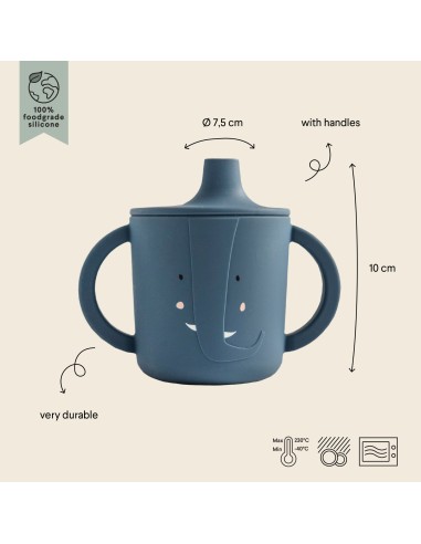 taza-silicona-elefante-trixie-2.jpg – Detalle del diseño del elefante.