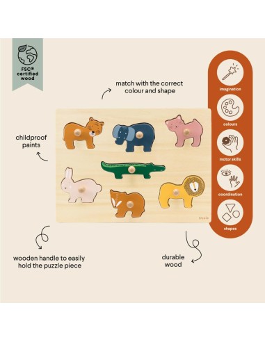 puzzle-animales-madera-7-piezas-trixie-4.jpg – Tablero con formas vacías.