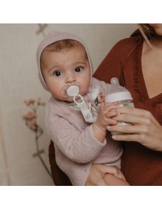 Biberón de Vidrio Suavinex Poetry 120 ml +0M – Tetina SX Pro flujo lento para recién nacidos 2