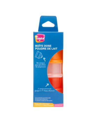 Caja dosificadora para leche en polvo 4 compartimentos Tigex