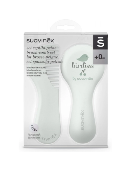 Cepillo y Peine Suavinex – Cerdas Suaves y Cantos Redondeados para Bebé