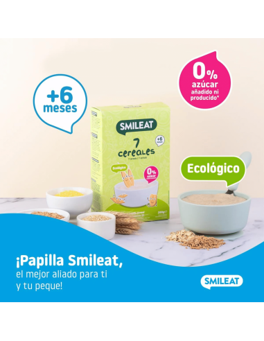Papilla de 7 cereales ecologica | Smileat - Nappy.es