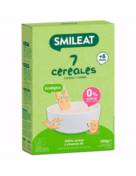 Papilla de 7 cereales ecologica | Smileat - Nappy.es