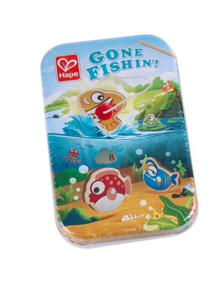 Juegos de bolsillo Gone Fishin clásico +3A Hape