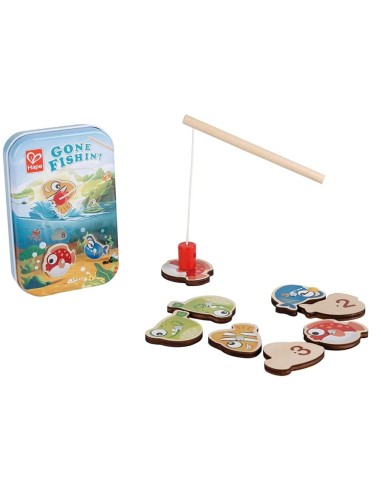 Juegos de bolsillo Gone Fishin clásico +3A Hape