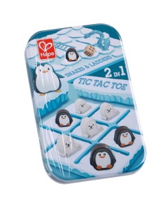 Juego de bolsillo snakes & ladders tic tac toe +3A Hape
