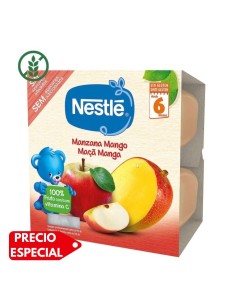 Tarrinas de purés manzana y mango 100gr 6M+ | Nestlé - Nappy.es