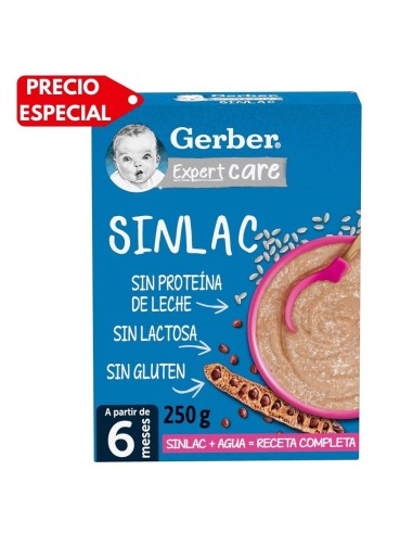 Papilla Expert Care sin lactosa 250gr 6M+ | Gerber - Nappy.es