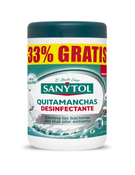 Quitamanchas desinfectante en polvo 450g + 150g Sanytol