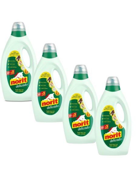 Pack 4 uds Detergente Líquido Delicado a Máquina 1125 ml Norit