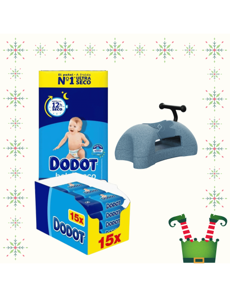 Pack caja Talla 4 (116uds) + 1 caja toallitas etapas 960uds + juguete a elegir