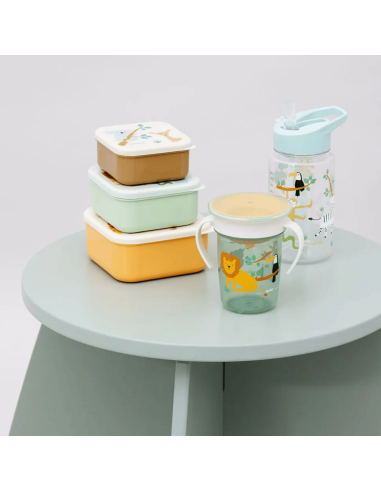 Cajitas para almuerzo snack box Jungle 6M+ | Miniland - Nappy.es