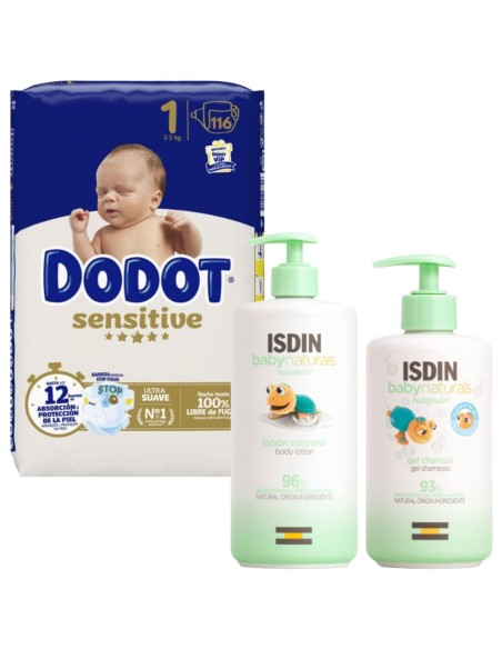 El Pack ISDIN Baby Naturals + 1 caja dodot Dodot