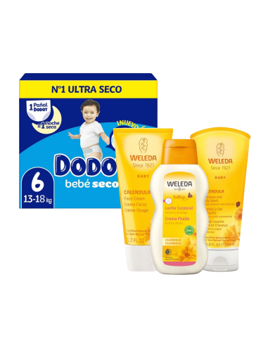 Pack Dodot Talla 6 (96uds) + Cuidado Weleda - Nappy.es