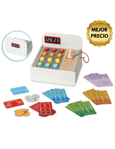 Caja registradora de madera 3A+ | Kiokids - Nappy.es