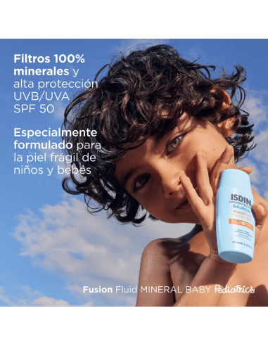 Protector solar cuerpo y cara Mineral SPF50 50ml | Isdin - Nappy.es