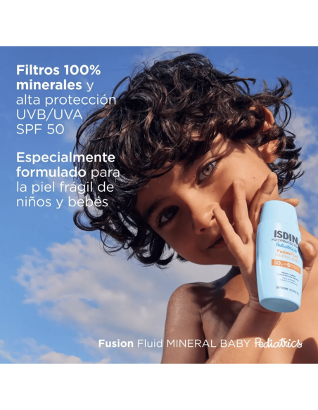 Protector solar cuerpo y cara Mineral SPF50 50ml | Isdin - Nappy.es