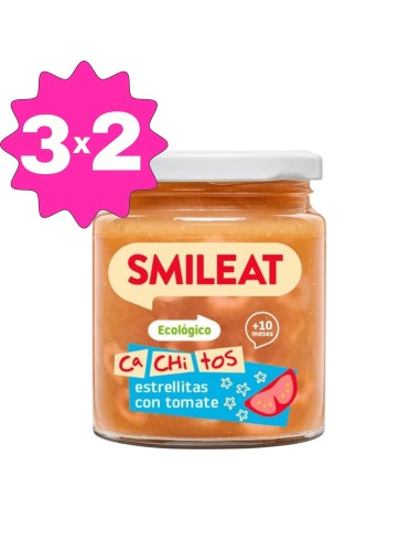 Tarrito cachitos pasta con tomate 230gr 10M+ | Smileat - Nappy.es