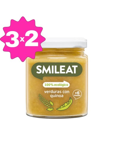 Tarrito de verduras con quinoa 230 gr | Smileat - Nappy.es