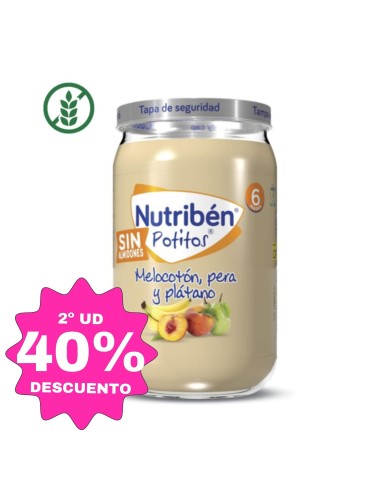 Potito melocotón, pera y plátano | Nutribén - Nappy.es